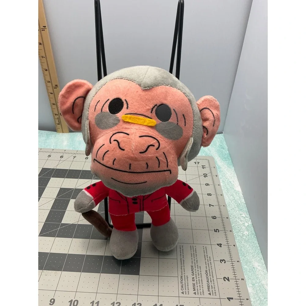 Plush Monkey Character Red Suit Holding Stick Stuffed Toy‎